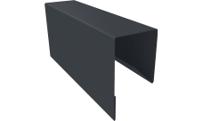 Планка П-образная заборная 17 Grand Line 0,45 Drap TwinColor RAL 7024 мокрый асфальт (2,5м)