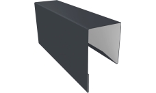 Планка П-образная заборная 17 Grand Line 0,4 ПЭ с пленкой RAL 7024 мокрый асфальт (2,5м)