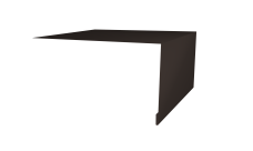 Планка околооконная простая 250х50 Grand Line 0,5 Атлас с пленкой RR 32 темно-коричневый (3м)