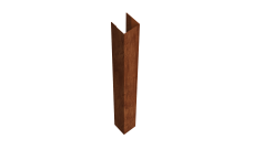 Стойка для забора жалюзи Техас Grand Line для монтажа без крепежного вкладыша 0,45 Принт Элит Рябина TwinColor (1,8м)