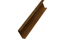 Декоративная накладка на столб универсальная 60х60 для забора жалюзи Grand Line 0,45 Принт Элит двухсторонний Золотой дуб (2,5м)