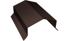 Парапетная крышка угольная 100мм Grand Line 0,4 ПЭ двухсторонний с пленкой RAL 8017 шоколад (3м)