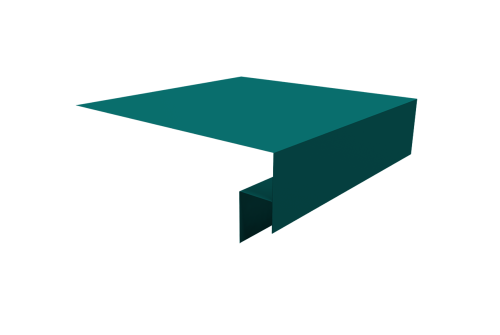 Планка околооконная сложная Блок-Хаус новый 250х50х27 Grand Line 0,45 ПЭ с пленкой RAL 5021 водная синь (3м)