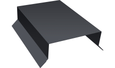 Парапетная крышка прямая 100мм Grand Line 0,4 ПЭ двухсторонний с пленкой RAL 7024 мокрый асфальт (2,5м)