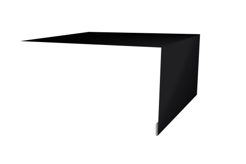 Планка околооконная простая 250х50 Grand Line 0,5 Сатин с пленкой RAL 9005 черный (2м)