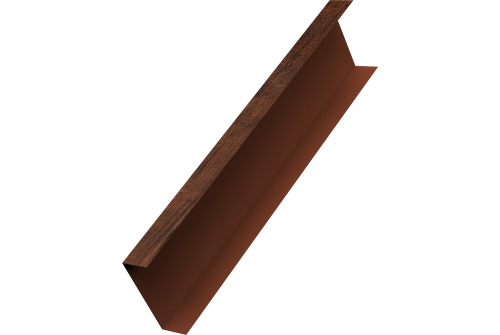 Декоративная накладка на столб универсальная 80х80 для забора жалюзи Grand Line 0,45 Принт Премиум Бразильская вишня темная Фреш TwinColor (2м)