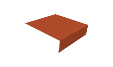 Планка околооконная простая 200х50 Grand Line 0,5 Сатин матовый ТХ RAL 8004 терракота (3м)