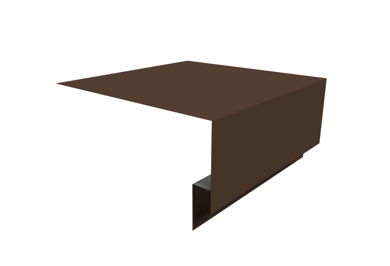 Планка околооконная сложная Экобрус Grand Line 250х75х25 0,5 ПЭ с пленкой RAL 8017 шоколад (3м)