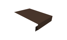 Планка околооконная сложная фальц Grand Line 0,5 Velur RAL 8017 шоколад (3м)