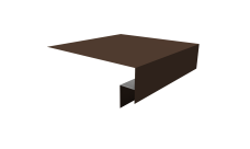 Планка околооконная сложная Экобрус Grand Line 250х50х25 0,5 PurPro с пленкой RAL 8017 шоколад (2м)