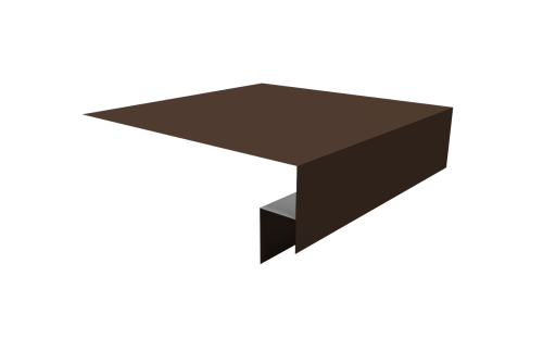 Планка околооконная сложная Экобрус Grand Line 250х50х25 0,5 PurPro с пленкой RAL 8017 шоколад (2м)