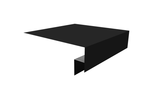 Планка околооконная сложная Блок-Хаус новый 250х50х27 Grand Line 0,45 Drap ТХ RAL 9005 черный (2м)