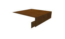 Планка околооконная сложная 200х50х18 (j-фаска) Grand Line 0,45 Принт Элит Золотой дуб TwinColor (2м)