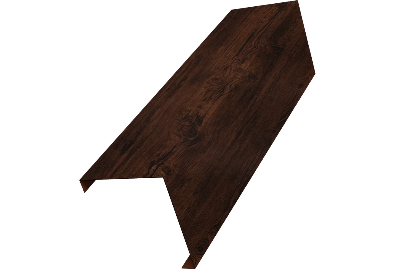 Декоративная накладка на столб универсальная угловая 80х80 для забора жалюзи Grand Line 0,45 Принт Элит Бразильская вишня TwinColor (2м)