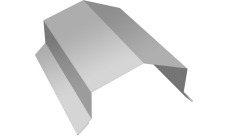 Парапетная крышка угольная 100мм Grand Line 0,45 Drap ТХ RAL 7047 телегрей 4 (2,5м)