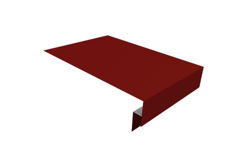 Планка околооконная сложная 300х50х18 (j-фаска) Grand Line 0,45 ПЭ с пленкой RAL 3011 коричнево-красный (3м)