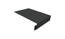 Планка околооконная сложная Кликфальц Про Grand Line 0,5 Velur RAL 7016 антрацитово-серый (2м)