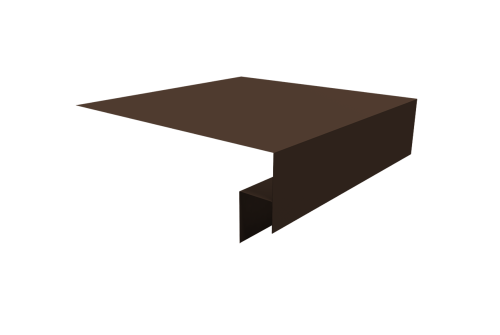 Планка околооконная сложная Блок-Хаус новый 250х50х27 Grand Line 0,4 ПЭ двухсторонний с пленкой RAL 8017 шоколад (3м)