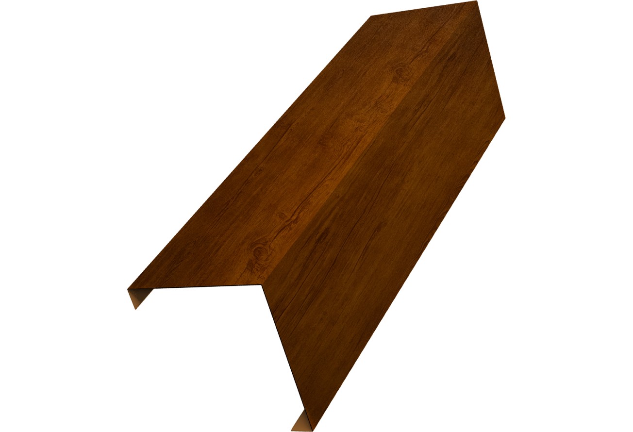 Декоративная накладка на столб универсальная угловая 62х55 для забора жалюзи Grand Line 0,45 Принт Премиум Золотой дуб насыщенный Фреш TwinColor (2м)