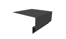 Планка околооконная сложная 200х75х18 (j-фаска) Grand Line 0,5 Drap RAL 7016 антрацитово-серый (2м)