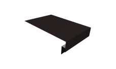 Планка околооконная сложная 300х50х18 (j-фаска) Grand Line 0,45 Drap ТХ RAL 9005 черный (2м)