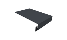 Планка околооконная сложная фальц Grand Line 0,5 Сатин матовый ТХ RAL 7024 мокрый асфальт (2м)