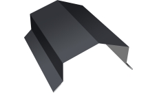 Парапетная крышка угольная 100мм Grand Line 0,4 ПЭ с пленкой RAL 7024 мокрый асфальт (2м)