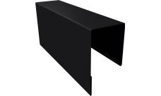 Планка П-образная заборная 17 Grand Line 0,4 ПЭ матовый двухсторонний RAL 9005 черный (2м)