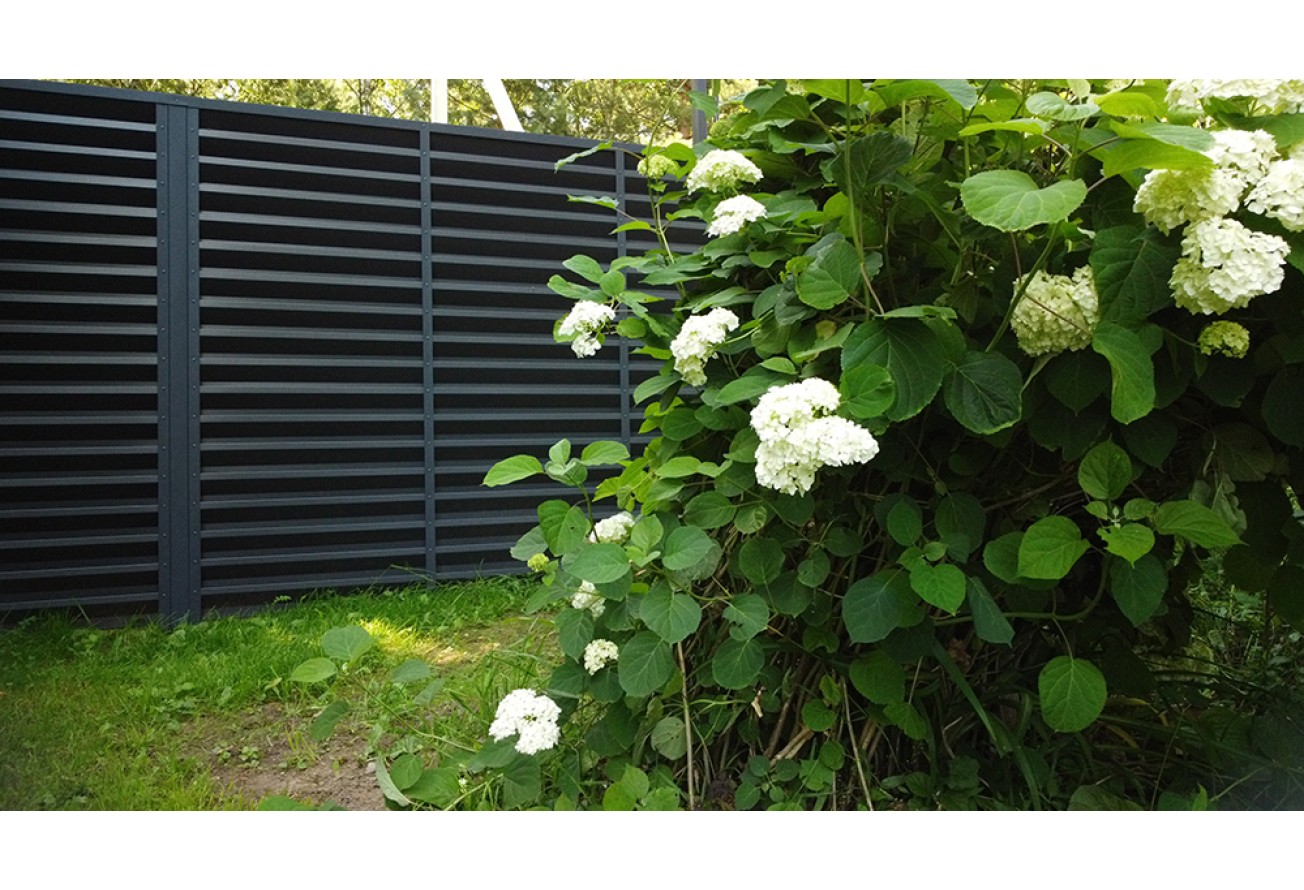 Декоративная накладка на столб универсальная угловая 60х60 для забора жалюзи Grand Line 0,5 Drap RAL 7016 антрацитово-серый (3м)