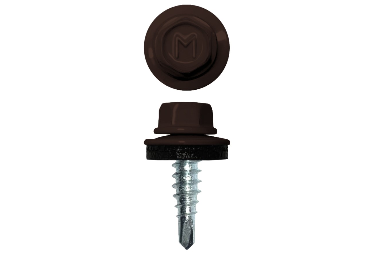 Саморез по металлу Daxmer  4,8х19 RAL 8017 (5000) сверло №2