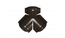 Тройник Y конька полукруглого 0,5 PurLite Matt с пленкой RR 32 темно-коричневый
