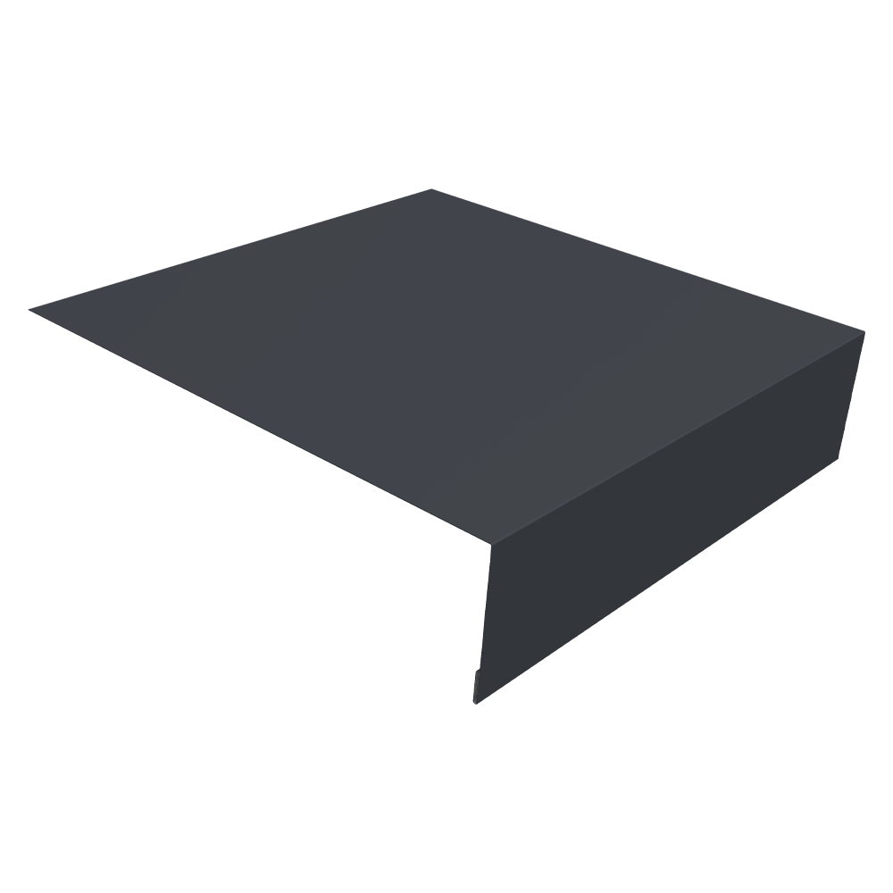 Планка околооконная простая 200х75 Grand Line 0,5 Rooftop Бархат RAL 7024 мокрый асфальт (2м)