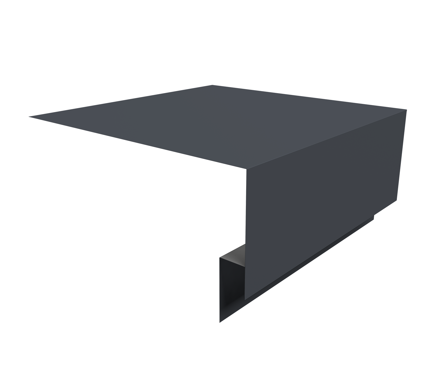 Планка околооконная сложная Экобрус Grand Line 200х75х25 0,5 ПЭ с пленкой RAL 7024 мокрый асфальт (3м)