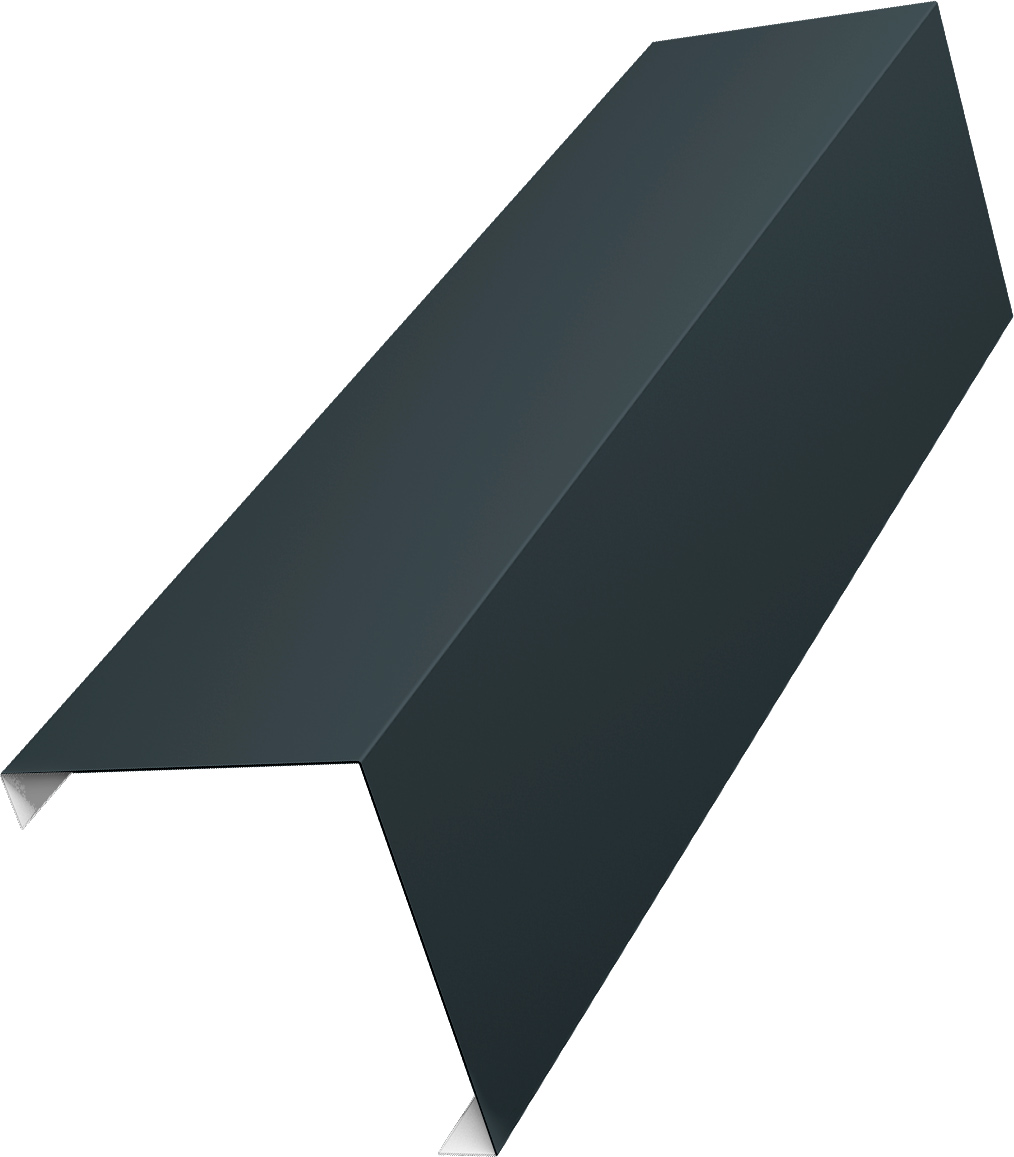 Декоративная накладка на столб универсальная угловая 60х60 для забора жалюзи Grand Line 0,5 Drap RAL 7016 антрацитово-серый (3м)