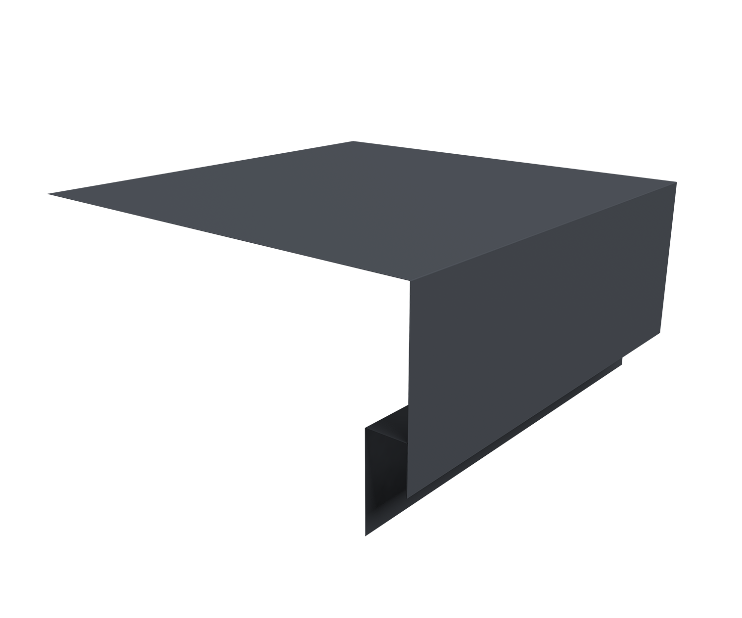 Планка околооконная сложная Блок-Хаус новый Grand Line 250х75х27 0,5 Атлас с пленкой RAL 7024 мокрый асфальт (3м)