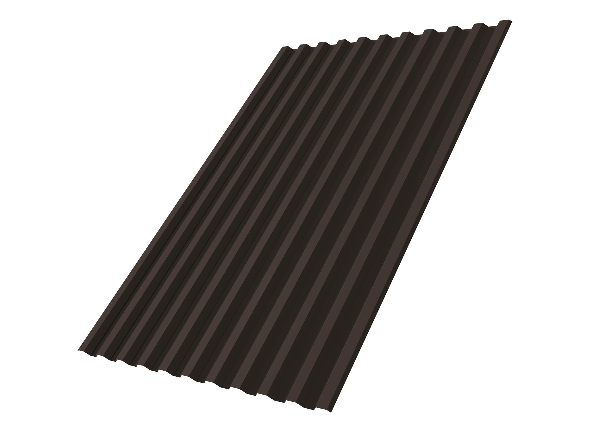 Профнастил С21R Grand Line 0,5 Сатин матовый с пленкой RR 32 темно-коричневый