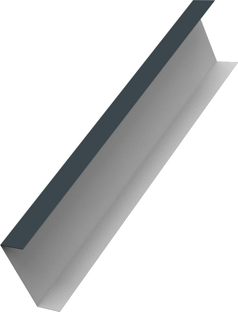 Декоративная накладка на столб универсальная 62х55 для забора жалюзи Grand Line 0,5 Rooftop Бархат RAL 7016 антрацитово-серый (3м)