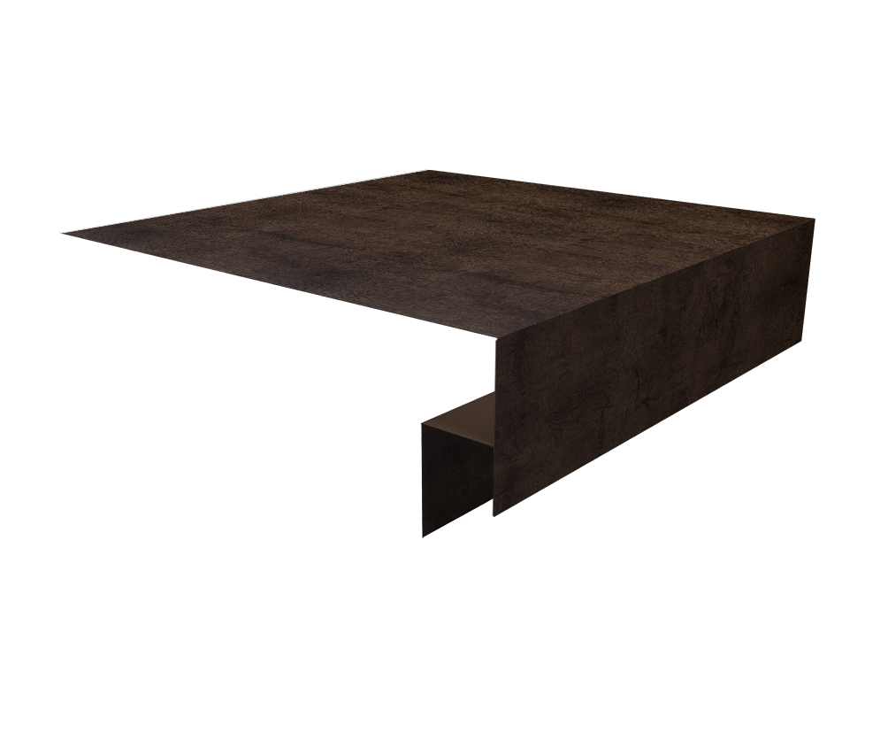 Планка околооконная сложная Блок-Хаус новый 250х50х27 Grand Line 0,45 Принт Элит Античный дуб TwinColor (2м)