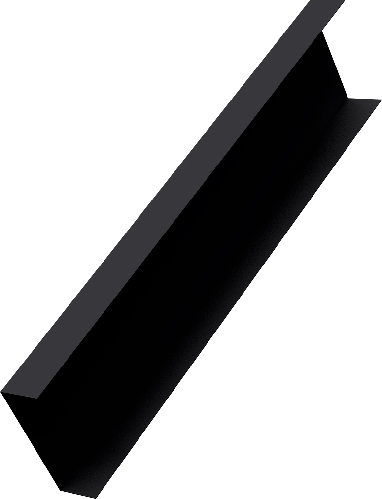 Декоративная накладка на столб универсальная 60х60 для забора жалюзи Grand Line 0,45 Drap ТХ двухсторонний RAL 9005 черный (3м)