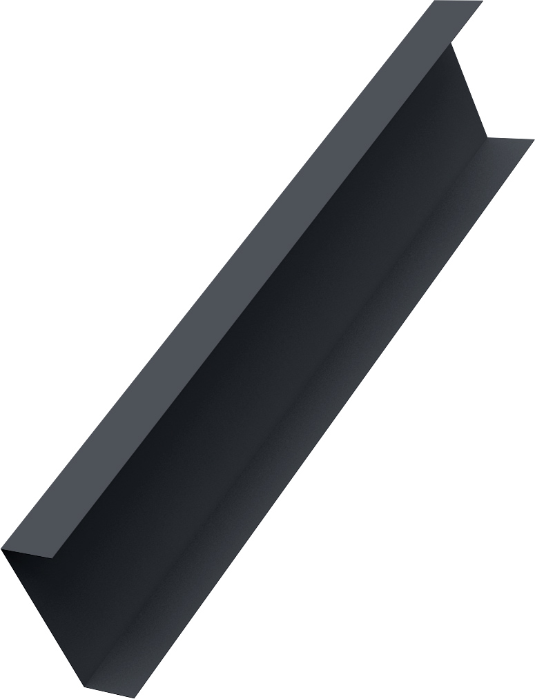 Декоративная накладка на столб универсальная 62х55 для забора жалюзи Grand Line 0,5 Атлас RAL 7024 мокрый асфальт (2м)