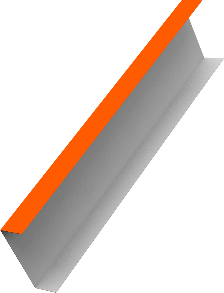 Декоративная накладка на столб универсальная 80х80 для забора жалюзи Grand Line 0,45 ПЭ RAL 2004 оранжевый (1,8м)