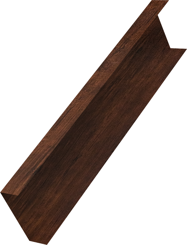 Декоративная накладка на столб универсальная 60х60 для забора жалюзи Grand Line 0,45 Принт Премиум двухсторонний Бразильская вишня темная Фреш (2,5м)