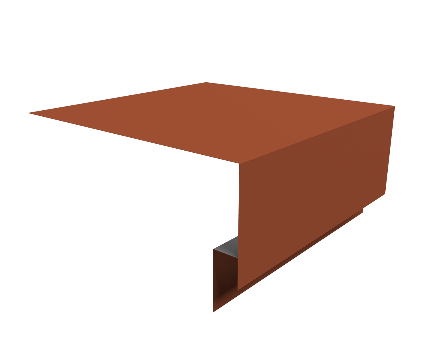 Планка околооконная сложная Блок-Хаус новый 200х75х27 Grand Line 0,45 Drap ТХ RAL 8004 терракота (3м)