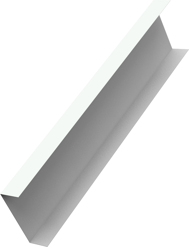 Декоративная накладка на столб универсальная 60х60 для забора жалюзи Grand Line 0,5 Сатин RAL 9003 сигнальный белый (2м)