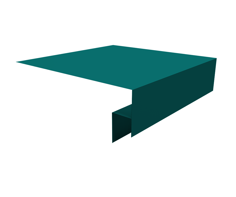 Планка околооконная сложная Блок-Хаус новый 250х50х27 Grand Line 0,45 ПЭ с пленкой RAL 5021 водная синь (3м)