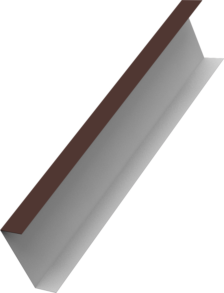 Декоративная накладка на столб универсальная 60х60 для забора жалюзи Grand Line 0,7 ПЭ RAL 8017 шоколад (3м)