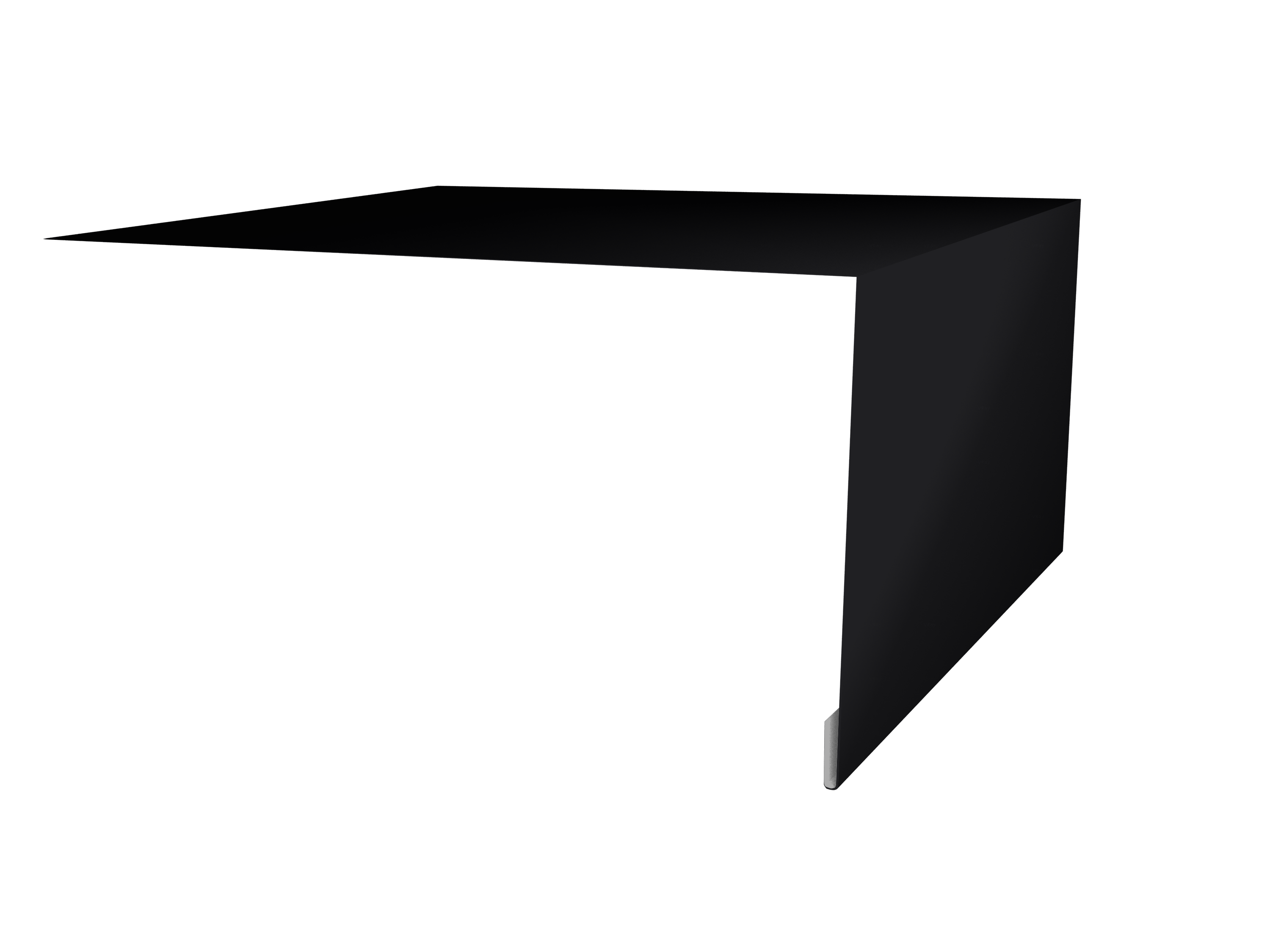 Планка околооконная простая 250х50 Grand Line 0,5 Сатин с пленкой RAL 9005 черный (2м)