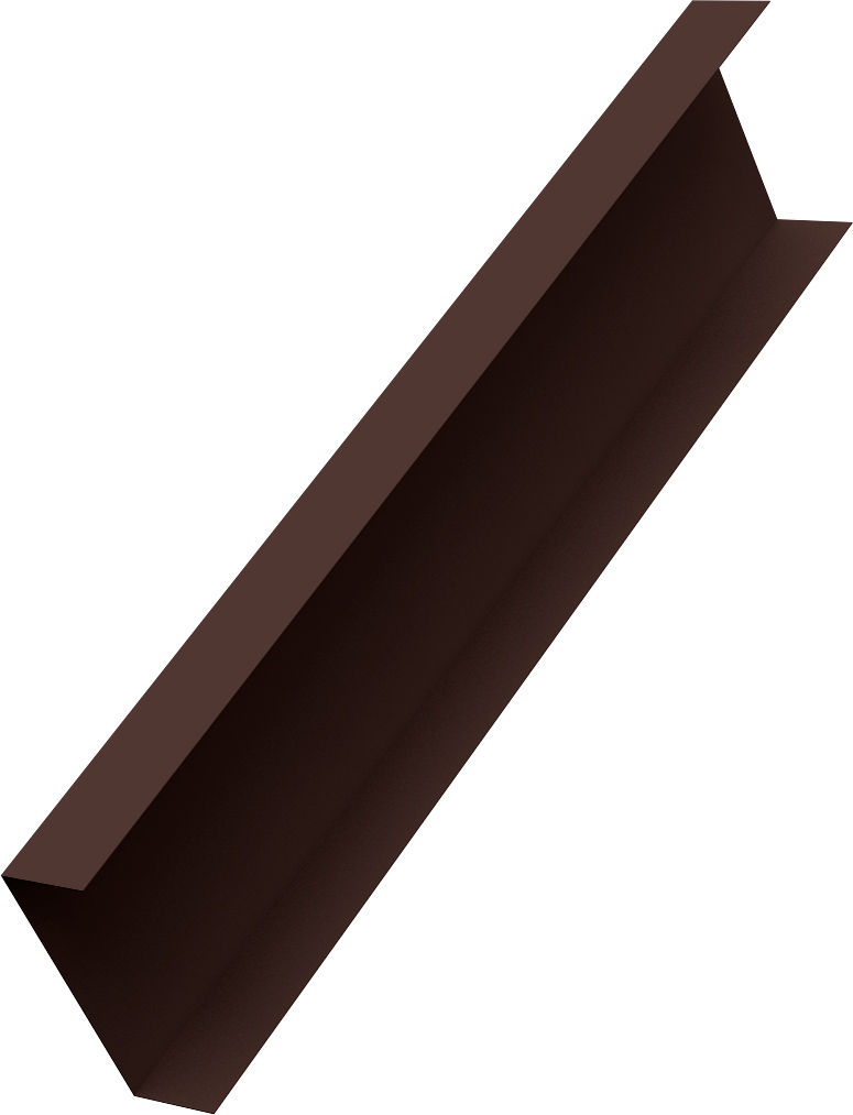 Декоративная накладка на столб универсальная 62х55 для забора жалюзи Grand Line 0,45 Drap ТХ двухсторонний RAL 8017 шоколад (2,5м)