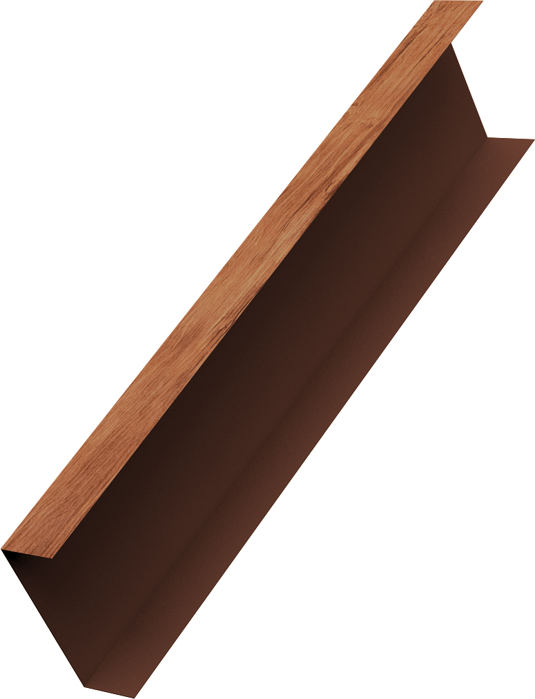 Декоративная накладка на столб универсальная 60х60 для забора жалюзи Grand Line 0,45 Принт Премиум Рябина насыщенная Фреш TwinColor (2,5м)