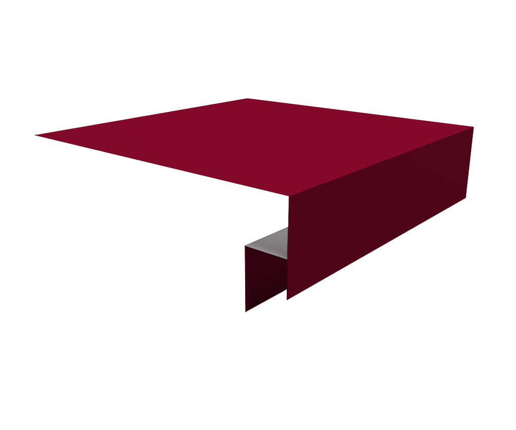 Планка околооконная сложная Блок-Хаус новый 250х50х27 Grand Line 0,45 ПЭ с пленкой RAL 3003 рубиново-красный (2м)